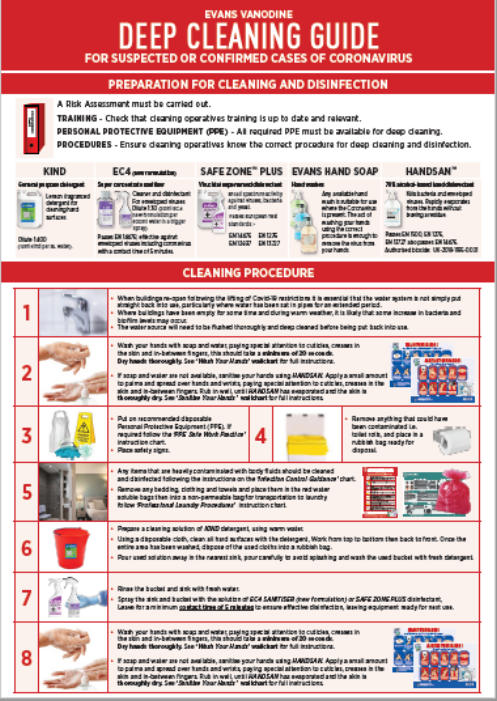 Evans Coronavirus Cleaning Guide