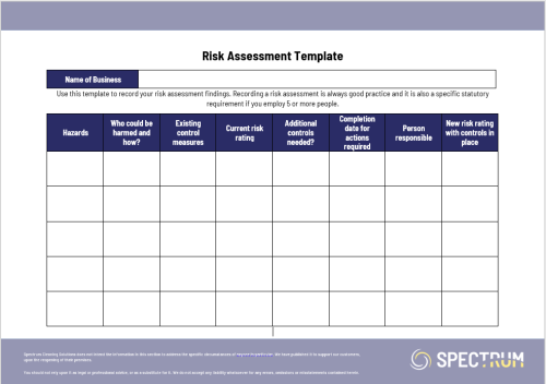 Spectrum Coronavirus Risk Assessment Template