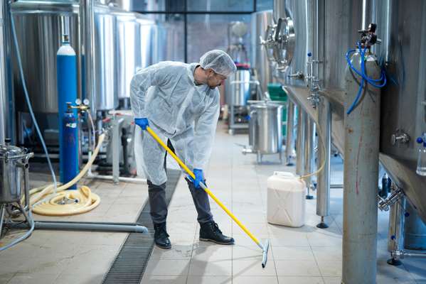 Cleaning in a food processing plant